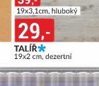 TALÍŘ 19x2 cm, dezertní