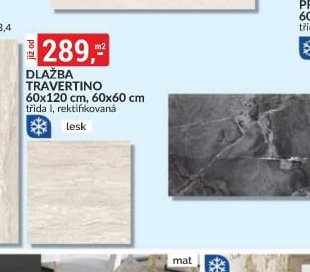DLAŽBA TRAVERTINO 60x120 cm, 60x60 cm - bauMax akcniletaky.com