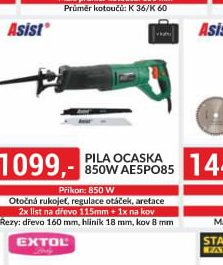 Asist Pila ocaska 850W AE5P085 - bauMax akcniletaky.com