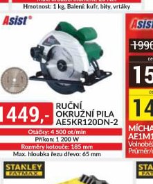 Asist Ruční okružní pila AE5KR120DN-2 - bauMax akcniletaky.com