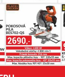Black+Decker Pokosová pila BES702-QS - bauMax akcniletaky.com