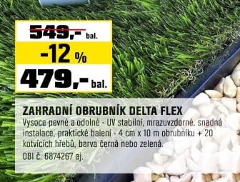 ZAHRADNÍ OBRUBNÍK DELTA FLEX