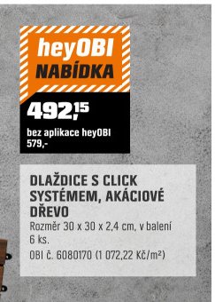 DLAŽDICE S CLICK SYSTÉMEM, AKÁCIOVÉ DŘEVO