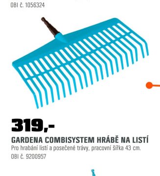GARDENA COMBISYSTEM HRÁBĚ NA LISTÍ