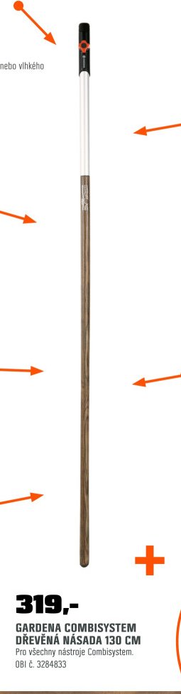 GARDENA COMBISYSTEM DŘEVĚNÁ NÁSADA 130 CM
