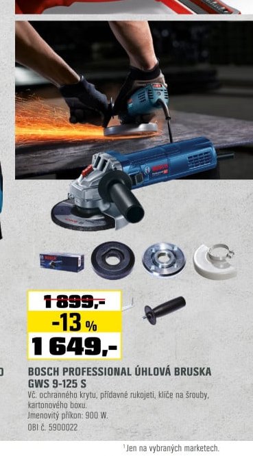 BOSCH PROFESSIONAL ÚHLOVÁ BRUSKA GWS 9-125 S - OBI akcniletaky.com