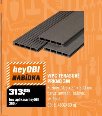 WPC terasové prkno 3M - OBI akcniletaky.com