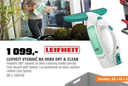 Leifheit vysavač na okna Dry & Clean - OBI akcniletaky.com