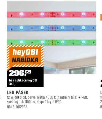 LED PÁSEK - OBI akcniletaky.com