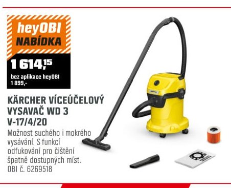 KÄRCHER VÍCEÚČELOVÝ VYSAVAČ WD 3 V-17/4/20 - OBI akcniletaky.com