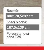 Rozměry a parametry pohovky NESTA