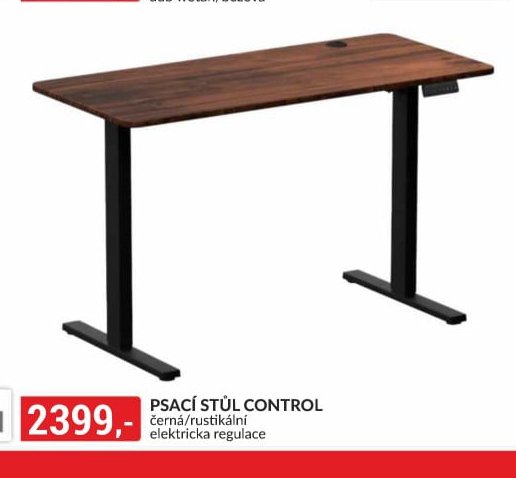 PSACÍ STŮL CONTROL černá/rustikální elektrická regulace