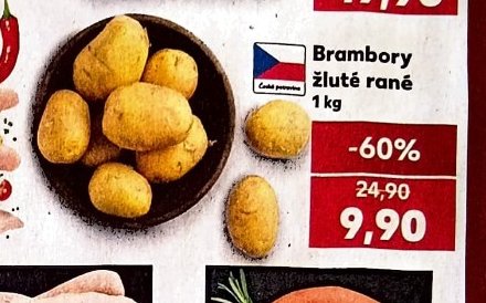 Brambory žluté rané