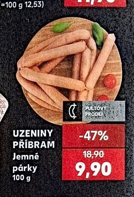 UZENINY PŘÍBRAM Jemné párky