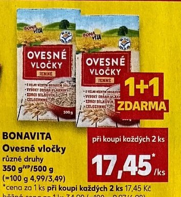 Bonavita Ovesné vločky