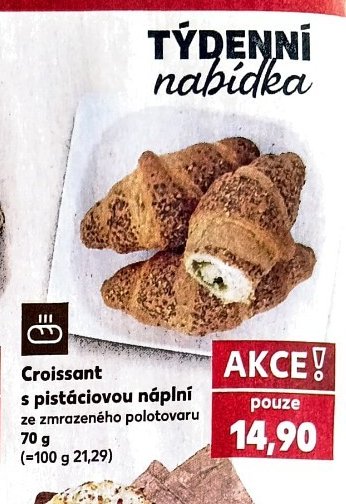 Croissant s pistáciovou náplní