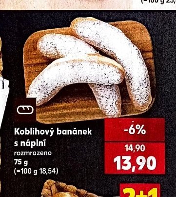 Koblihový banánek s náplní