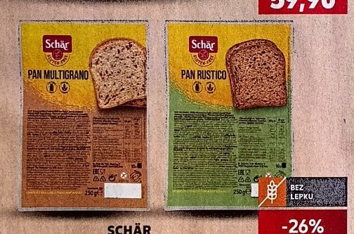 SCHÄR Pan Multigrano/Rustico chléb