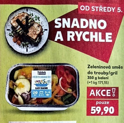 Zeleninová směs do trouby/gril