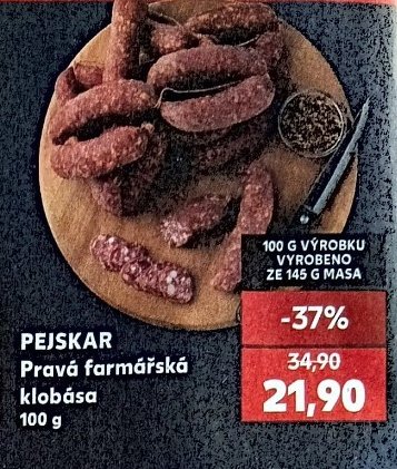 PEJSKAR Pravá farmářská klobása