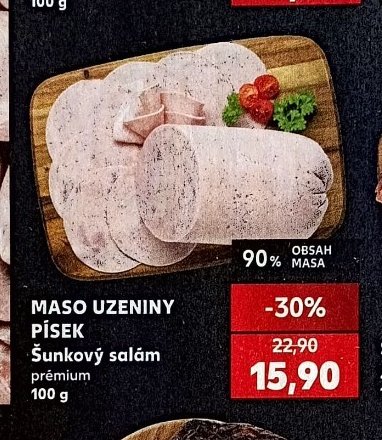 MASO UZENINY PÍSEK Šunkový salám prémium
