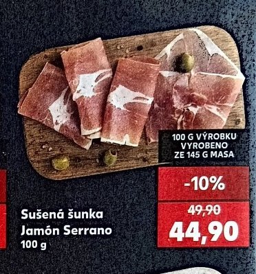 Sušená šunka Jamón Serrano