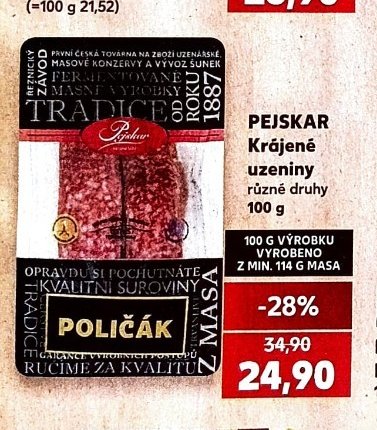 PEJSKAR Krájené uzeniny různé druhy 100 g