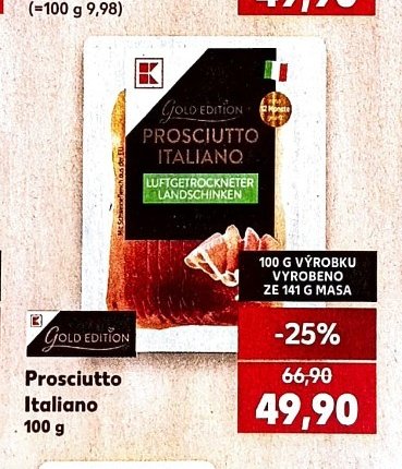 GOLD EDITION Prosciutto Italiano 100 g