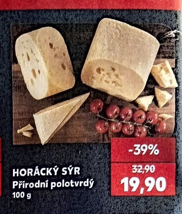 HORÁCKÝ SÝR Přírodní polotvrdý
