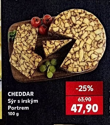 CHEDDAR Sýr s irským Portrem