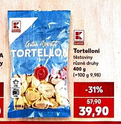 CLASSIC Tortelloni těstoviny různé druhy 400 g