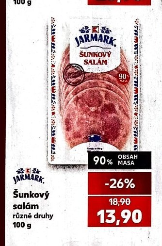 Jarmark Šunkový salám různé druhy 100 g