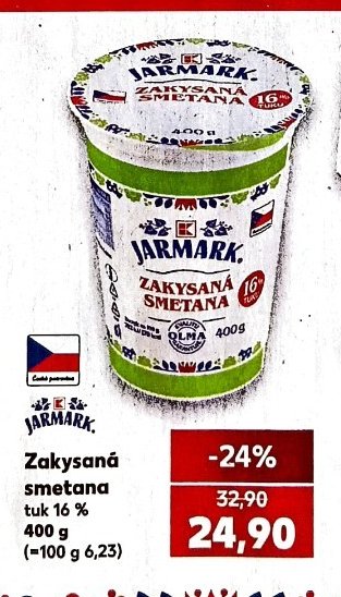 Jarmark Zakysaná smetana tuk 16 % 400 g