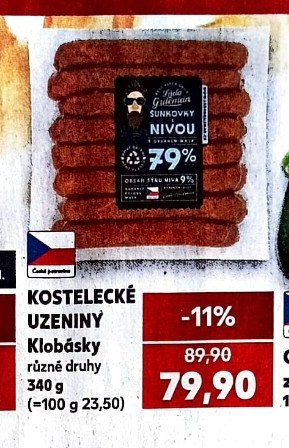 KOSTELECKÉ UZENINY Klobásky