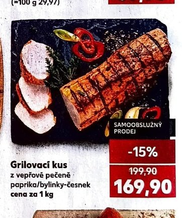 Grilovací kus z vepřové pečeně