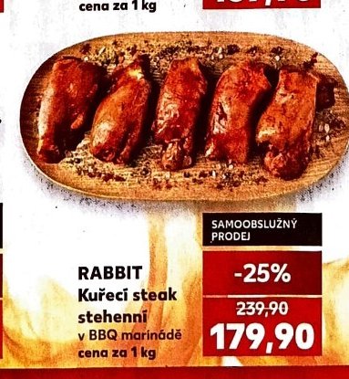 RABBIT Kuřecí steak stehenní