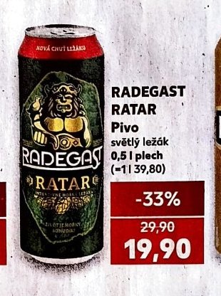 Radegast Ratar Pivo