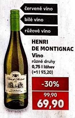 HENRI DE MONTIGNAC Víno