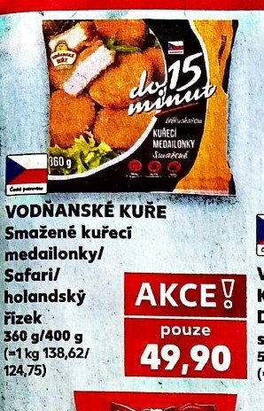 VODŇANSKÉ KUŘE Smažené kuřecí medailonky/Safari/holandský řízek