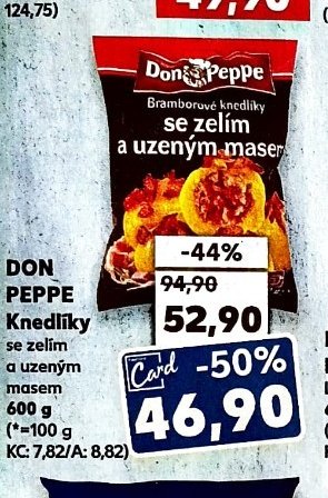 DON PEPPE Bramborové knedlíky se zelím a uzeným masem