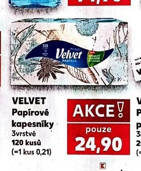 VELVET Papírové kapesníky
