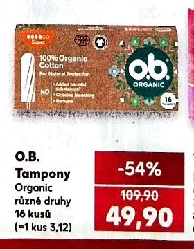 O.B. Tampony Organic