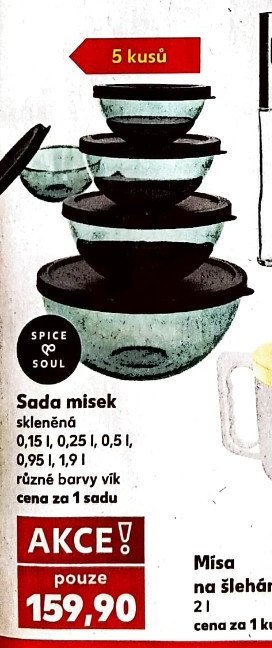 Sada misek skleněná
