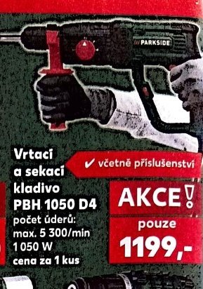 Vrtací a sekací kladivo PBH 1050 D4