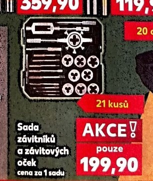 Sada závitníků a závitových oček
