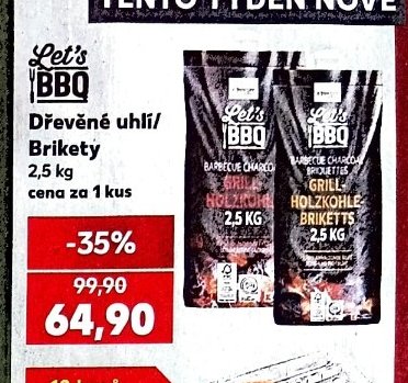 Dřevěné uhlí/Brikety 2,5 kg