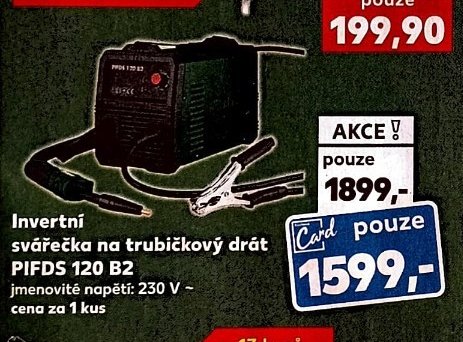 Invertní svářečka na trubičkový drát PIFDS 120 B2
