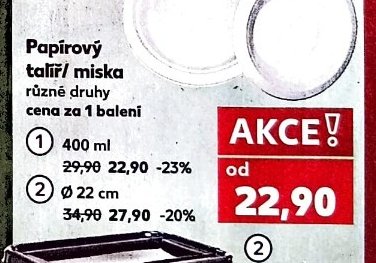 Papírový talíř/miska