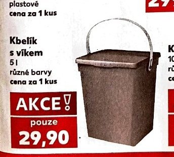 Kbelík s víkem 5 l