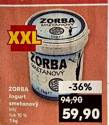 ZORBA Jogurt smetanový